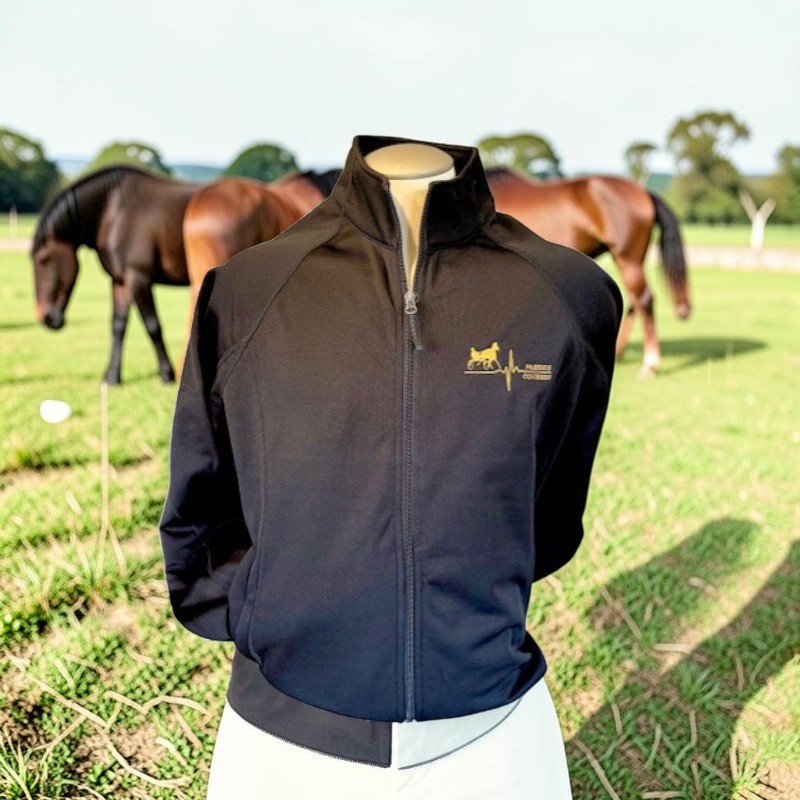 VESTE NOIRE manche longue avec zipper - H/F - Garde Ta Flamme Allumée